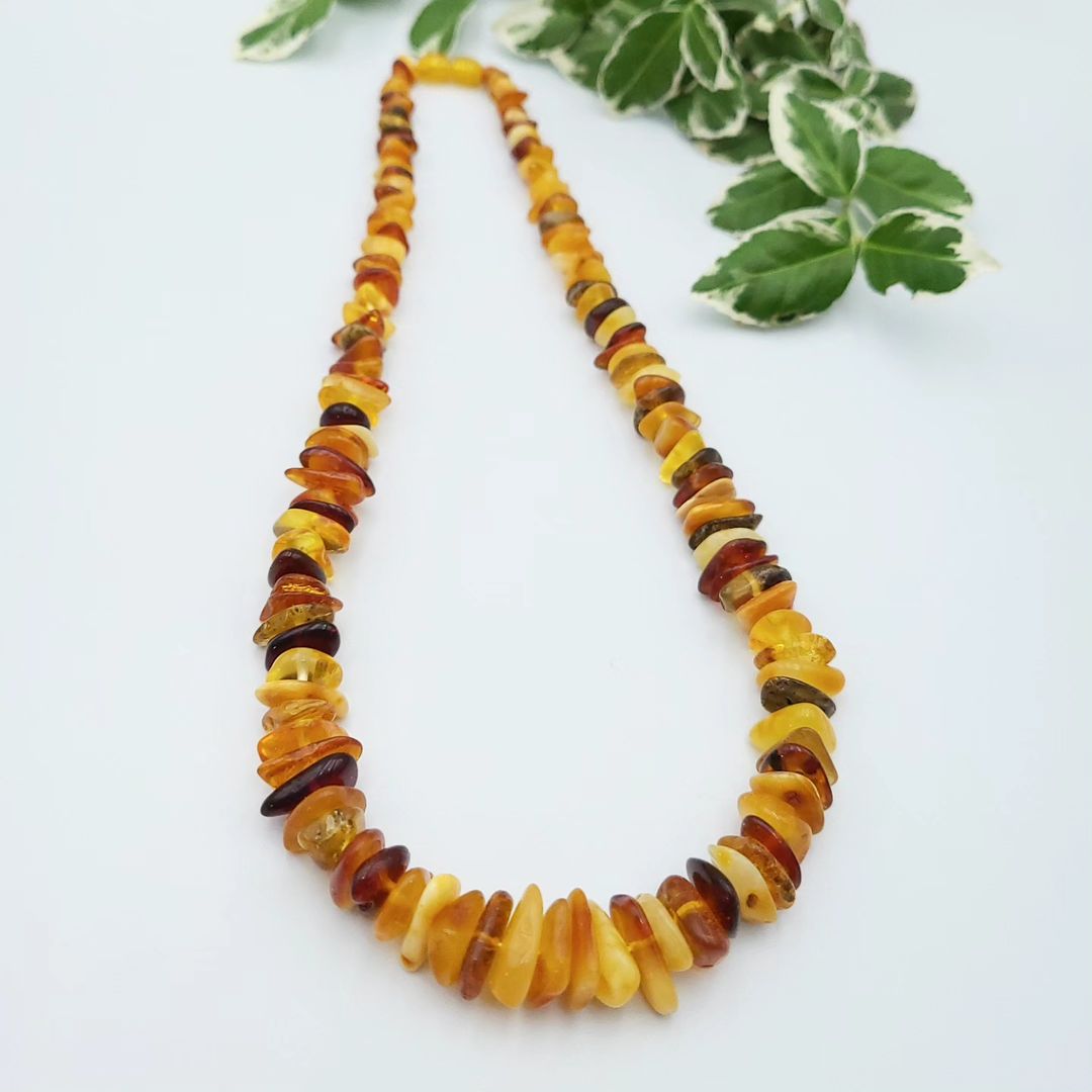 Amber Necklace Chips Multicoloured