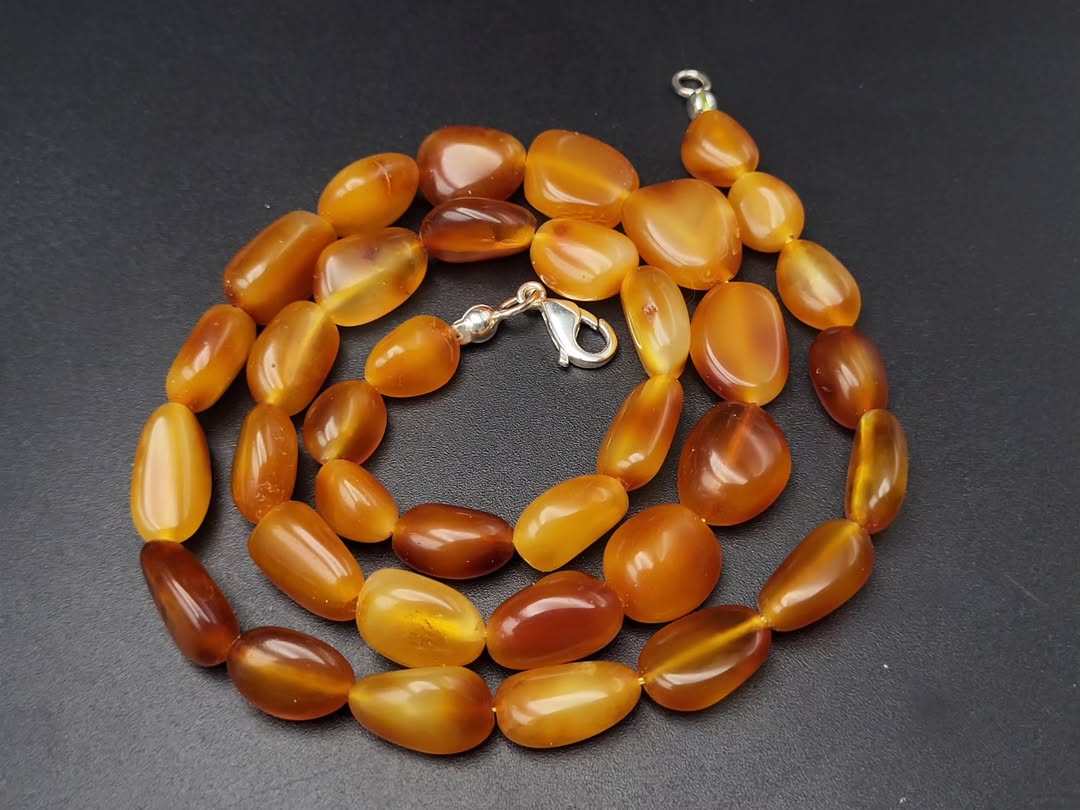 Amber Necklace in Unique Cognac Color