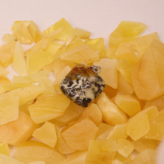 Amber Silver Pendant