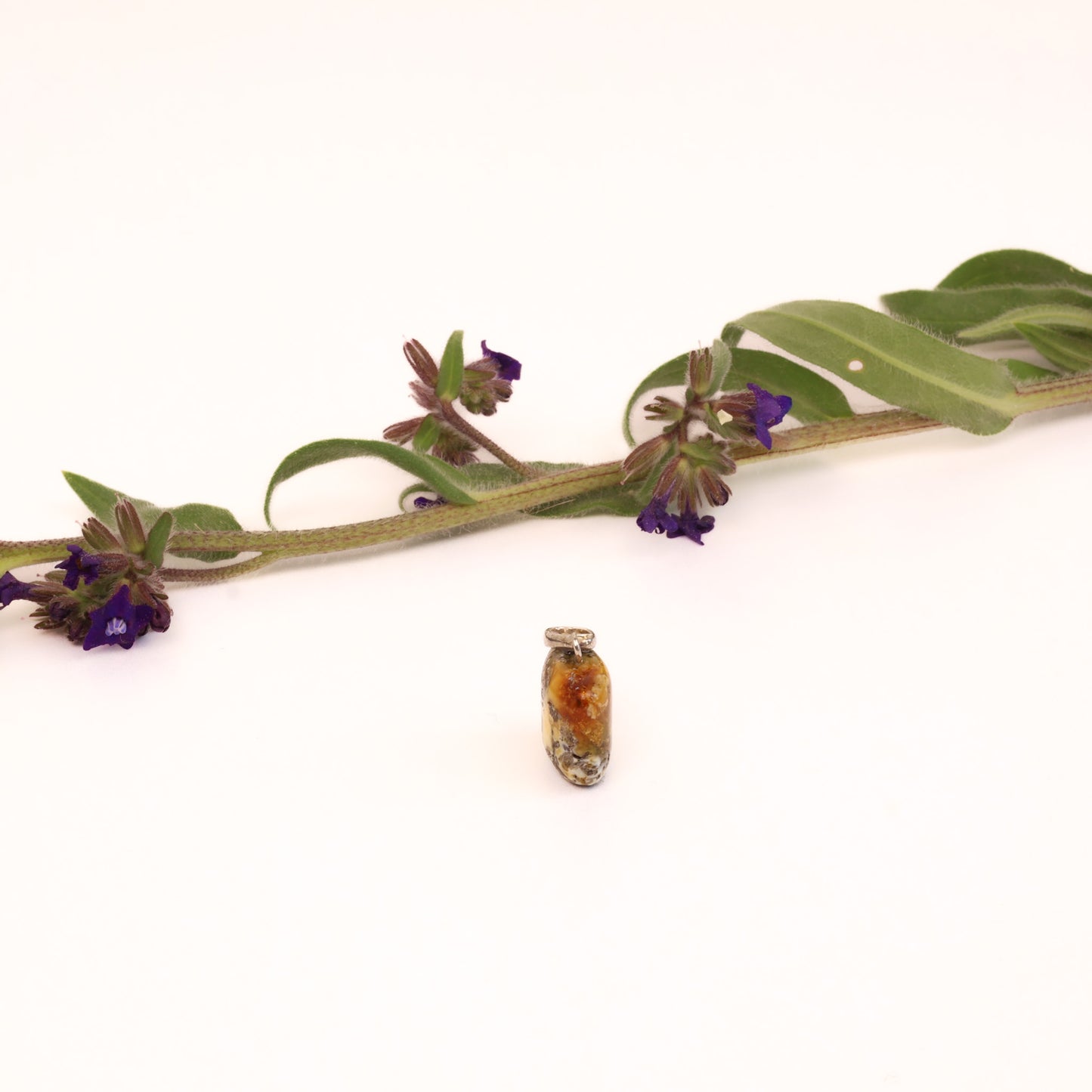 Amber Silver Pendant