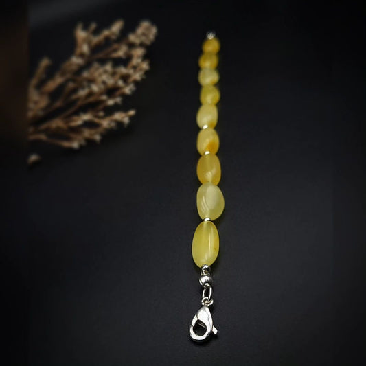 Bernstein Armband Gelb 925er Silber ovaler Schliff Tetibel