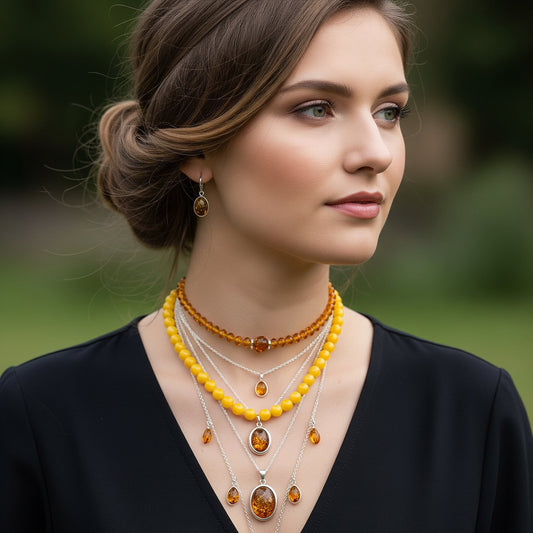 Layering Necklaces: Creating Your Signature Look with Amber Pendants and Chains