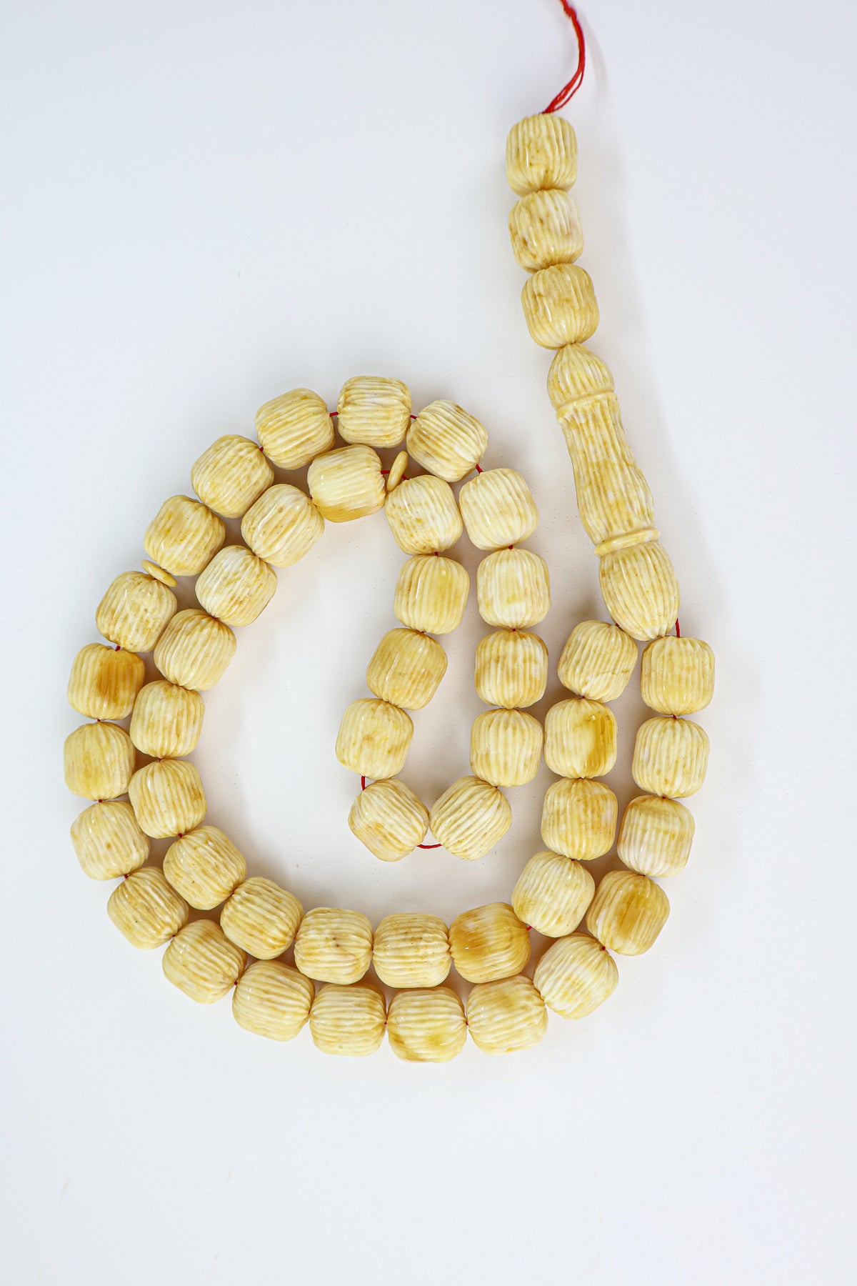 Pressed Baltic Amber Misbaha Rosary 48 Beads 46.00g | Tetibel