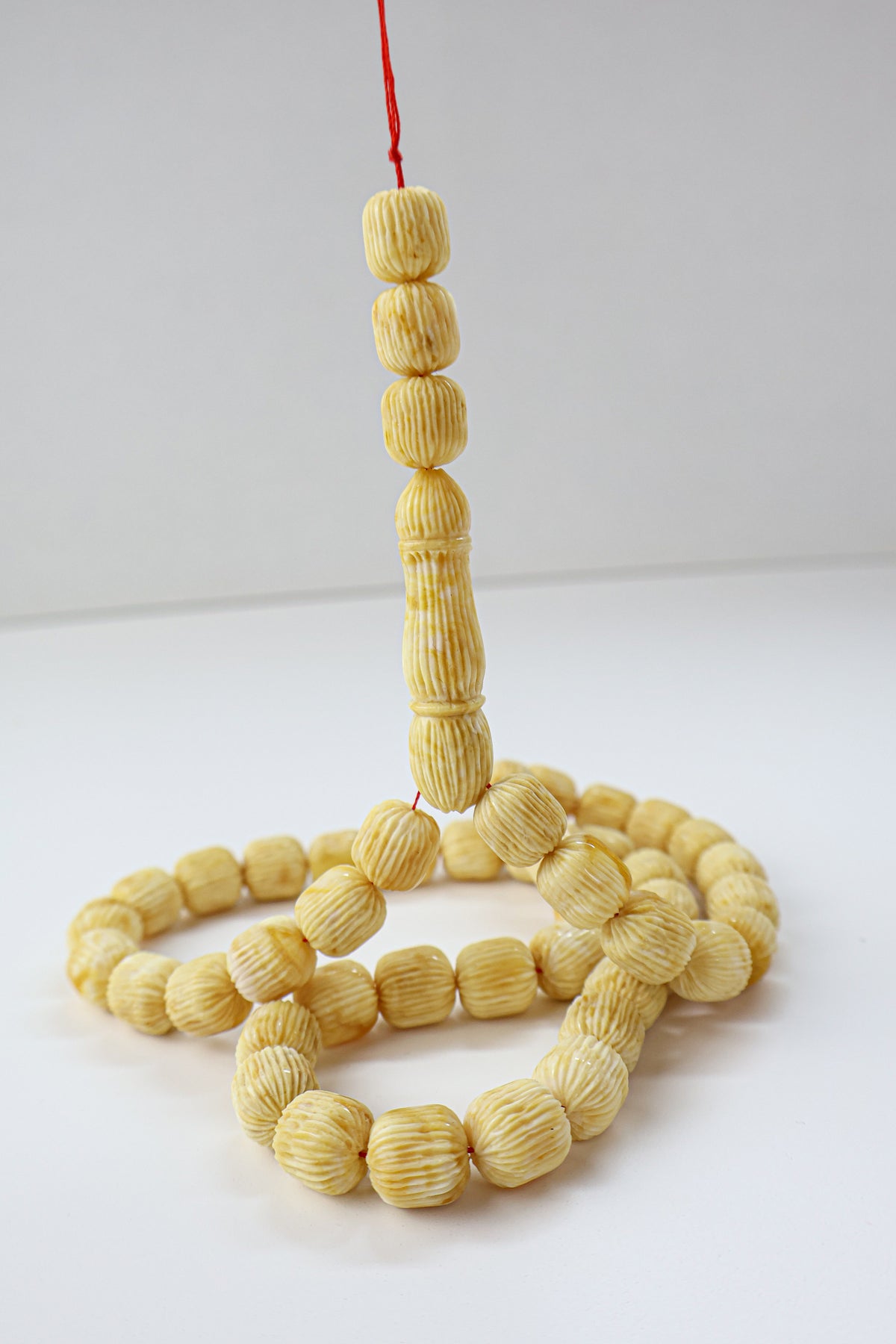 Pressed Baltic Amber Misbaha Rosary 48 Beads 46.00g | Tetibel