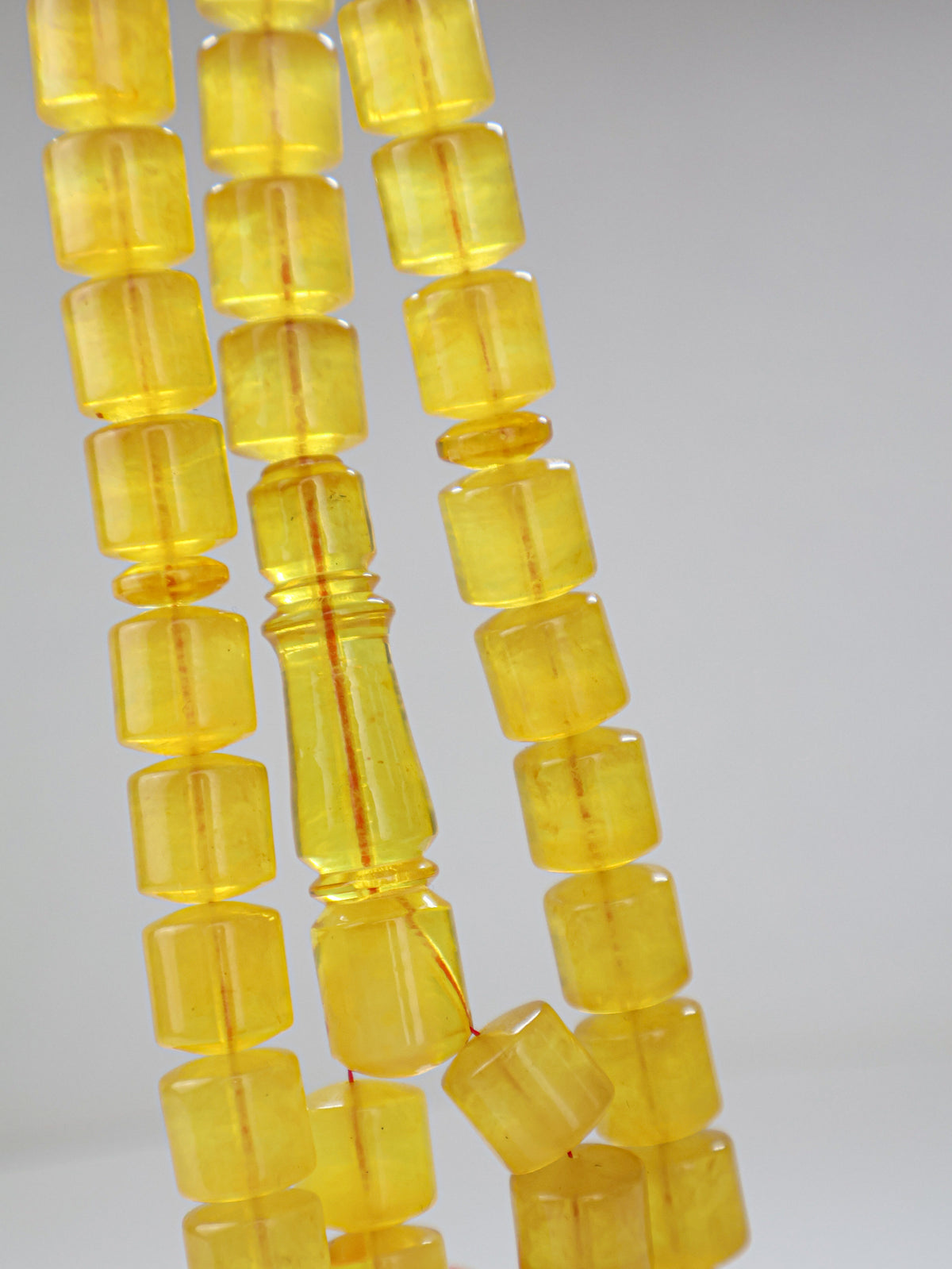 Pressed Baltic Amber Misbaha Rosary 37 Beads 53.55g | Tetibel