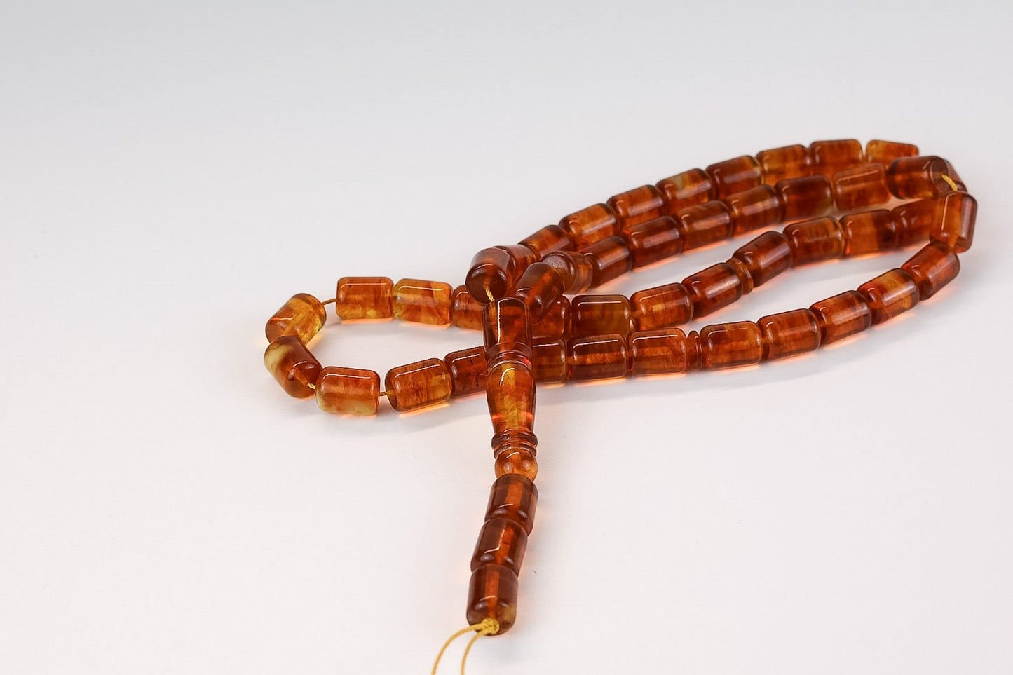 Pressed Cognac Orange Baltic Amber Mesbah – 27.95g