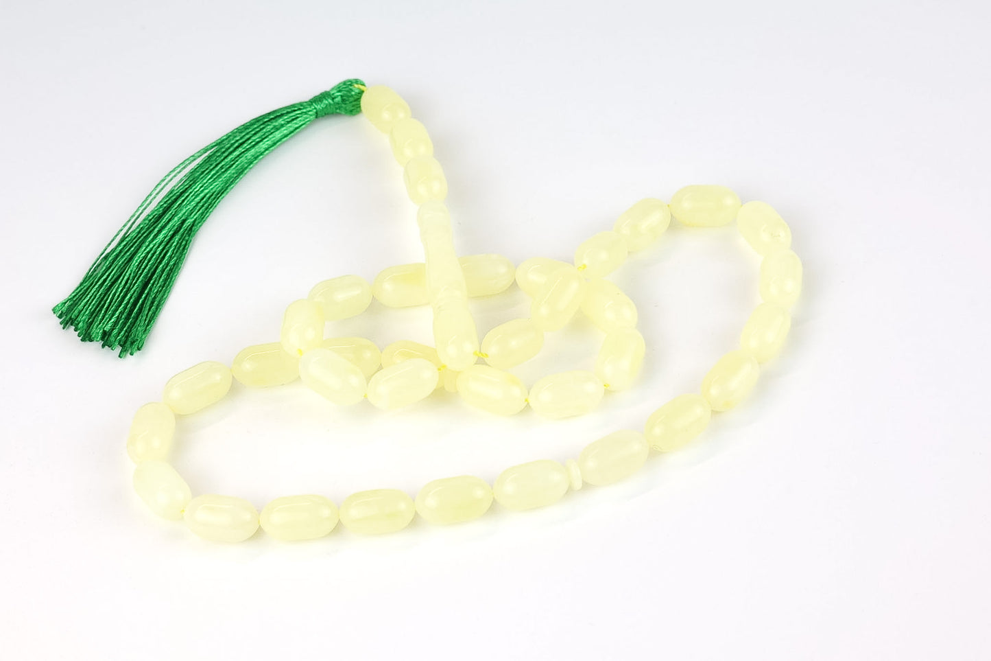 Echter Bernstein. Naturhelle gelbe baltische Bernstein-Gebetskette (19,60 g) | Zertifiziertes Mesbah | Tetibel