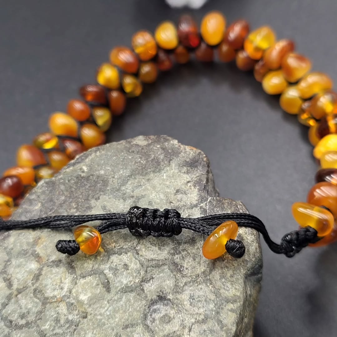 Bernstein gewebtes Armband