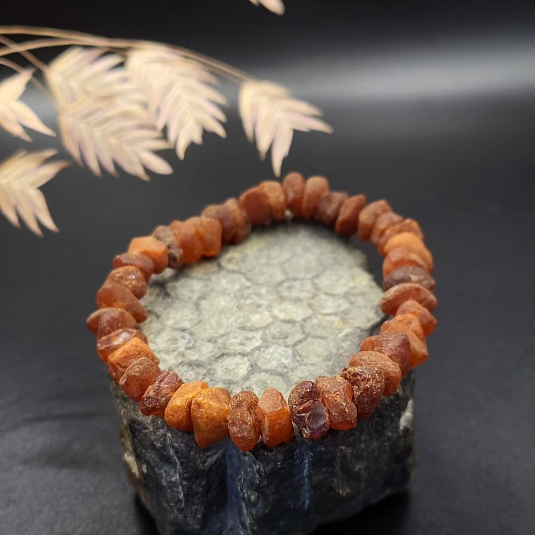 Bernstein Armband unbearbeitete Rohsteine