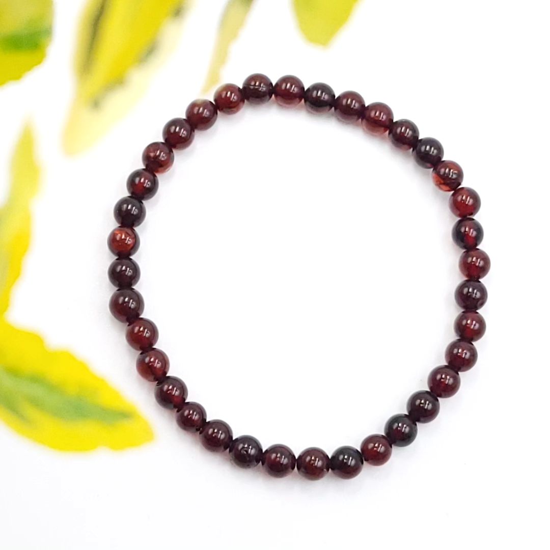 Authentic Raw  Cherry Amber Beaded Bracelet 