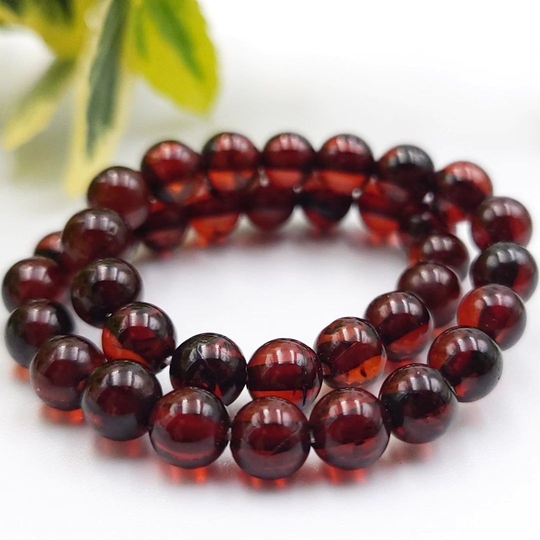 Bernstein Armband Erwachsene, Bernsteinkugeln, Gummizug, ideal gegen Stress.