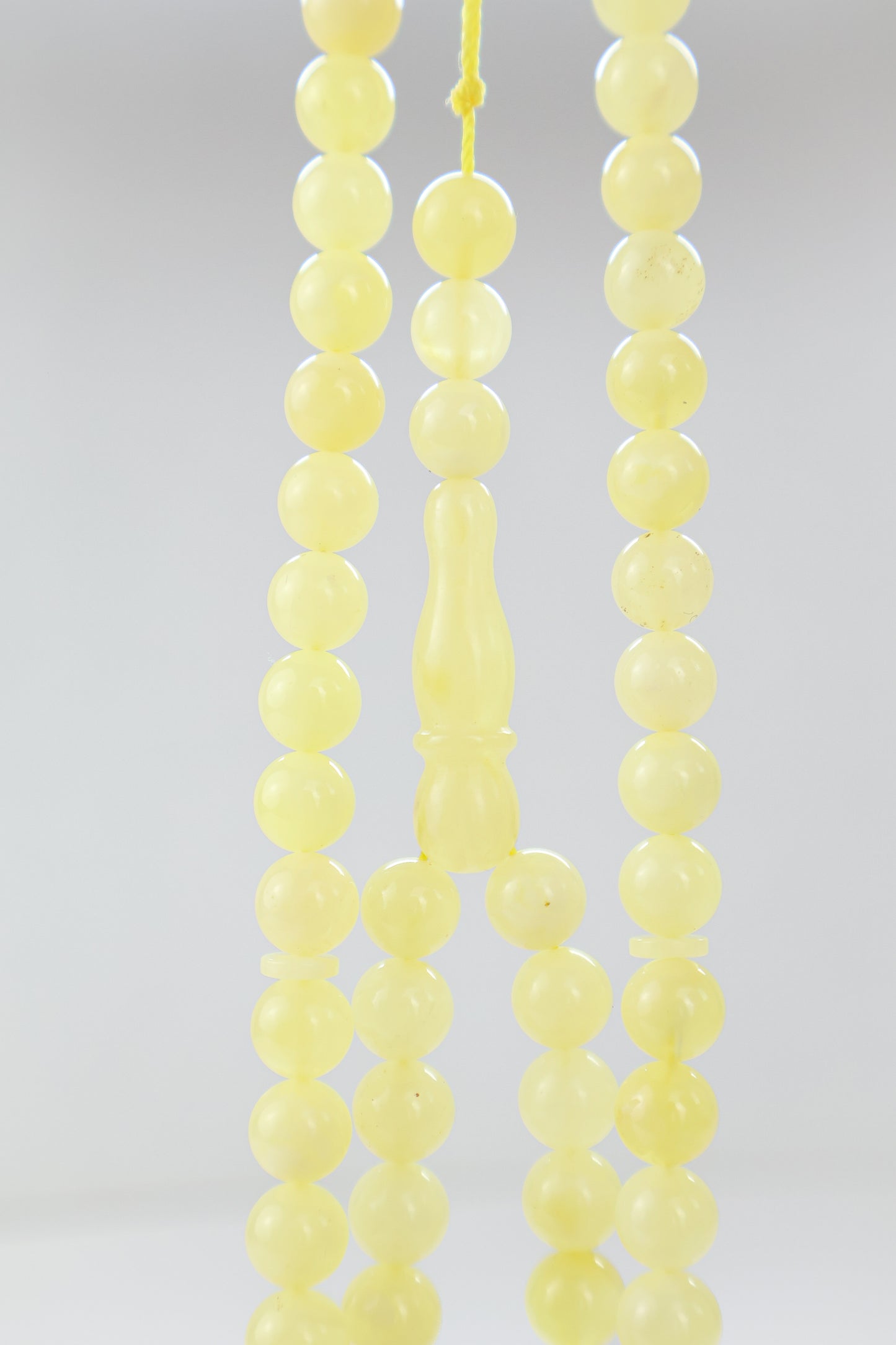 Certified Yellow Baltic Amber Misbaha 102 Beads 25.70g | Tetibel