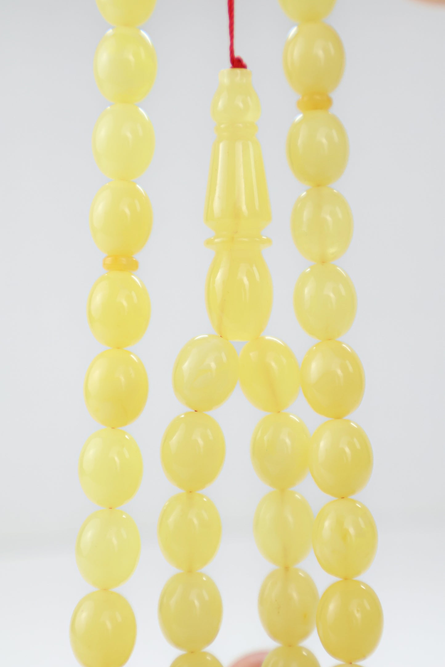 32.05g natural Baltic amber prayer beads (misbaha) certified by Amber Experts Laboratory in Gdansk, Poland.