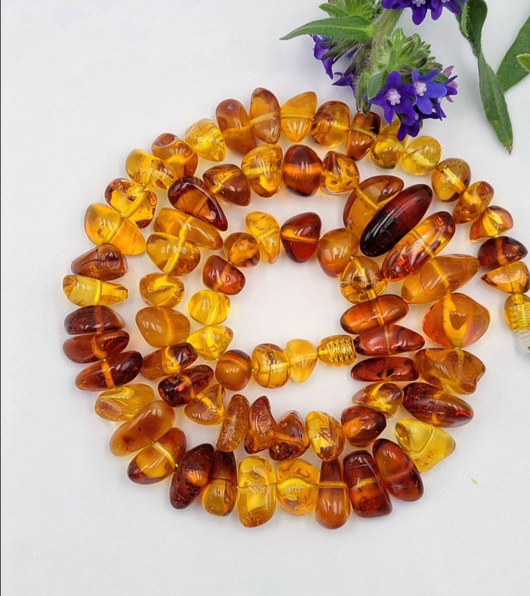 Hochwertige Bernsteinkette unpoliert Bernstein Nuggets Bernstein aus Litauen
