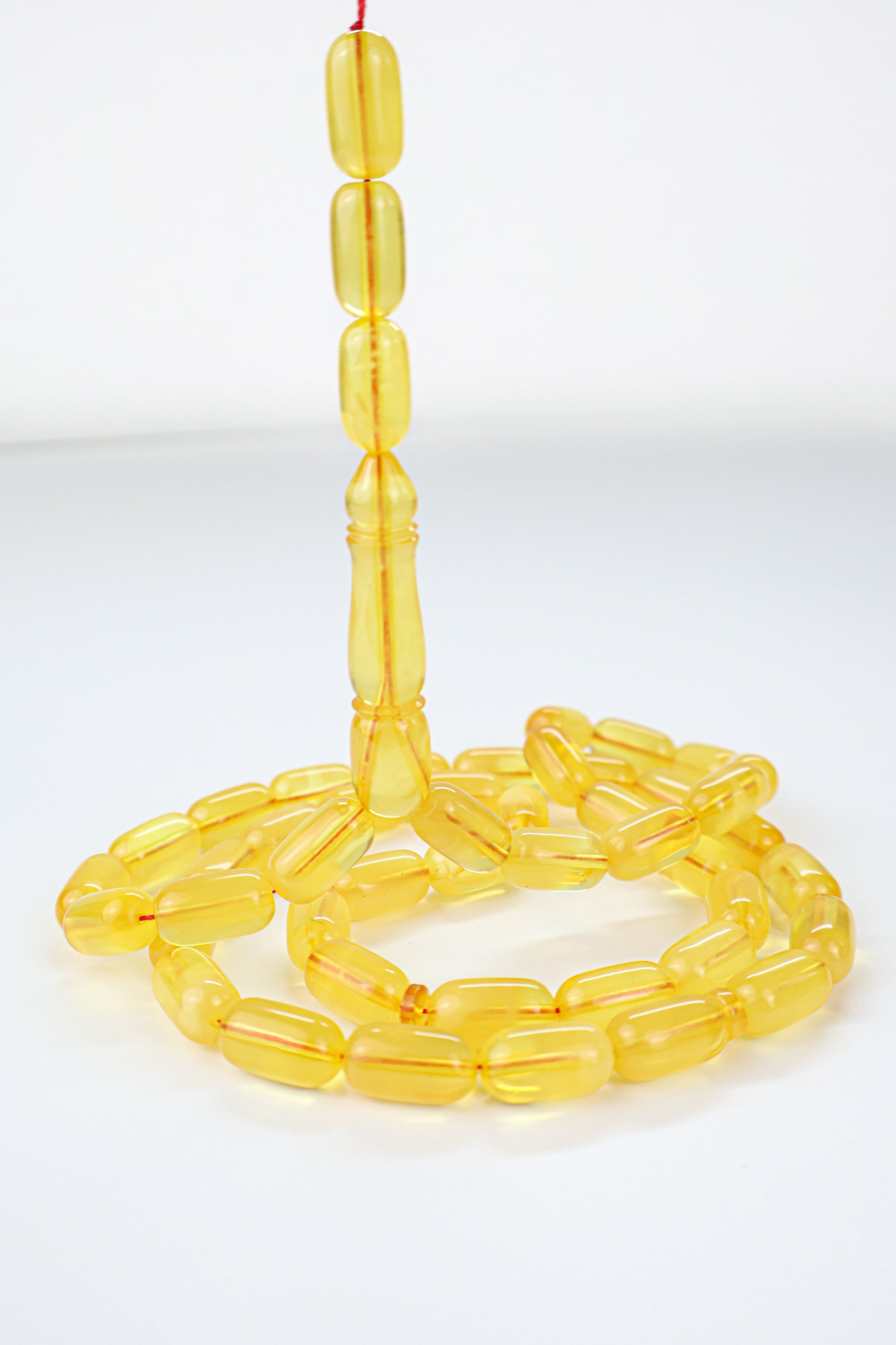35.20g natural Baltic amber prayer beads (misbaha) certified by Amber Experts Laboratory in Gdansk, Poland.